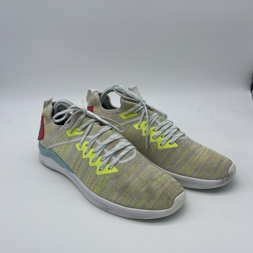 Puma Ignite Flash Evoknit Yellow Running Shoes‎ Sneakers Mens Size 10.5
